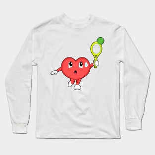 Heart Tennis Tennis racket Sports Long Sleeve T-Shirt